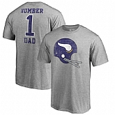 Minnesota Vikings Heathered Gray Big and Tall Greatest Dad Retro Tri-Blend NFL Pro Line by Fanatics Branded T-Shirt,baseball caps,new era cap wholesale,wholesale hats